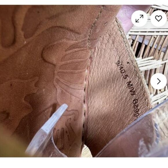 Born Women's Wapita Sandal Size 9 Cork Wedge Platform Ankle Wrap Striped Boho - Picture 6 of 6